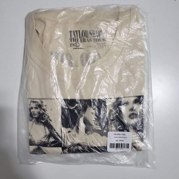 Taylor Swift The Eras Tour Beige Tee - Size 2X - Picture 4 of 7